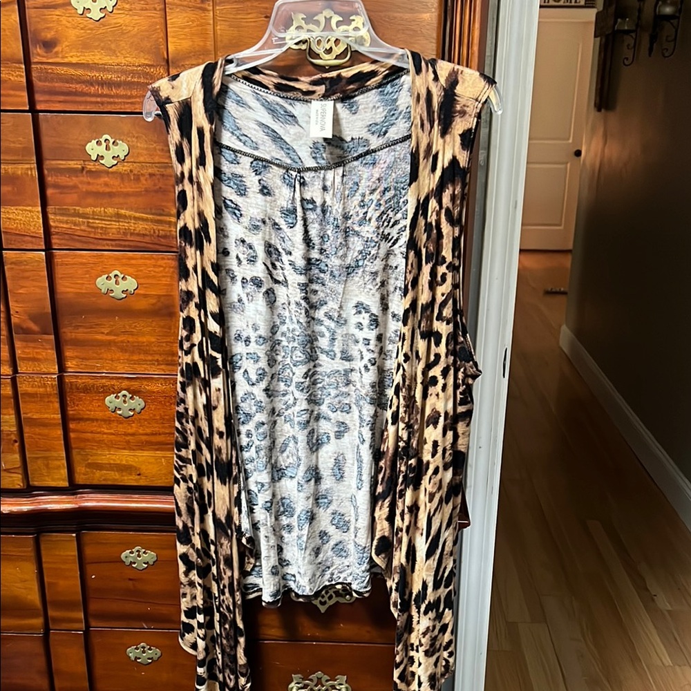 Cheetah print vest